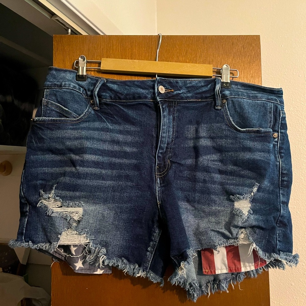 KanCan American Flag Pocket Shorts